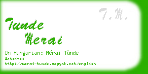 tunde merai business card