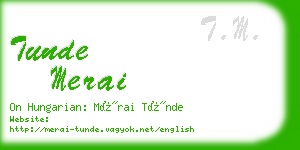 tunde merai business card